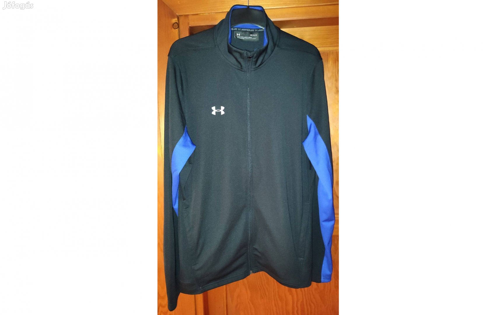 Under Armour cipzáras L-es pulóver fekete kék (54.)