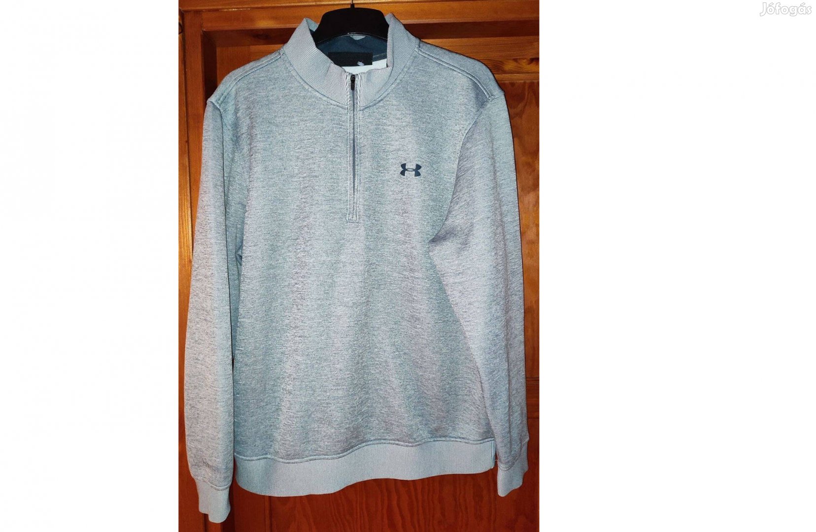 Under Armour eredeti szürke, cipzáras nyakú L-es pulóver (60.)