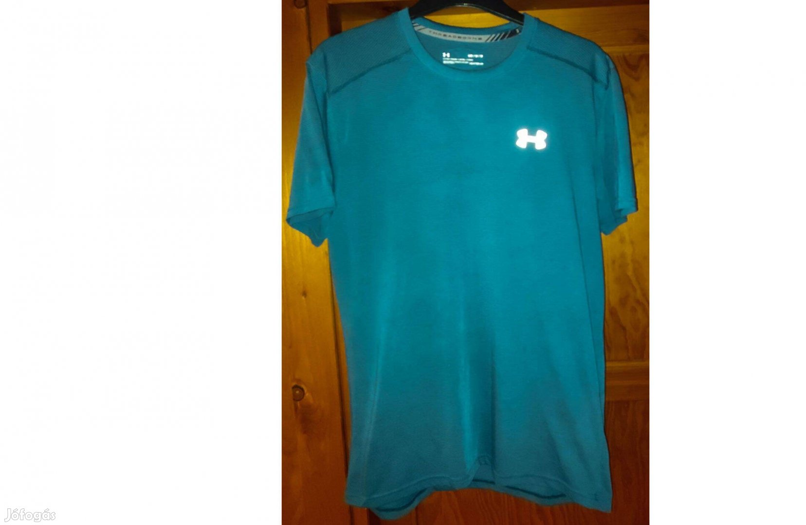 Under Armour eredeti zöld csíkos M-es póló (50.)