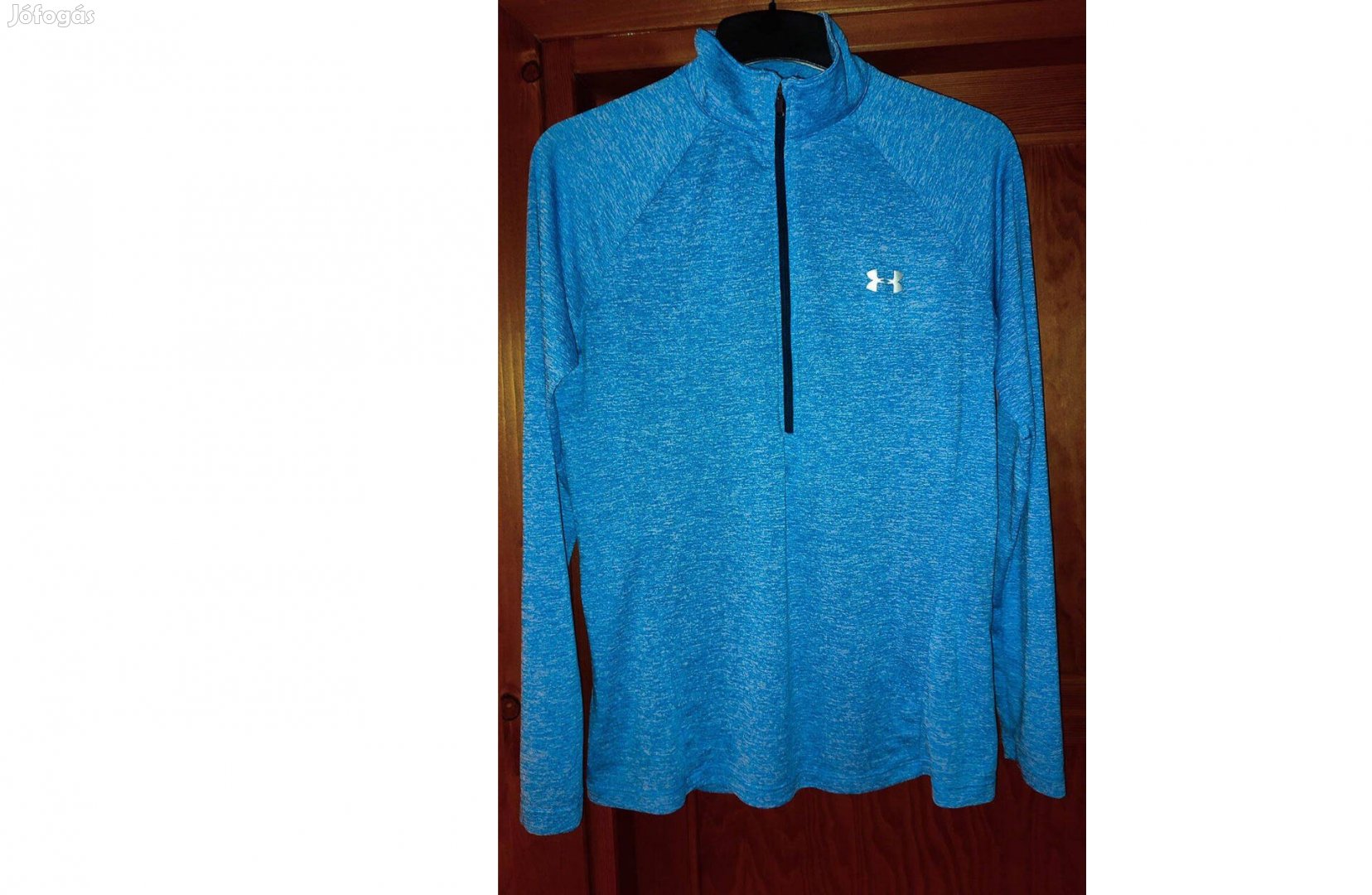 Under Armour kék eredeti cipzáras nyakú M-es felső (56.)