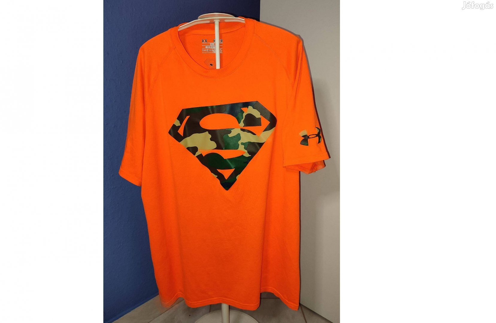 Under Armour narancssárga terepmintás Superman póló (M)