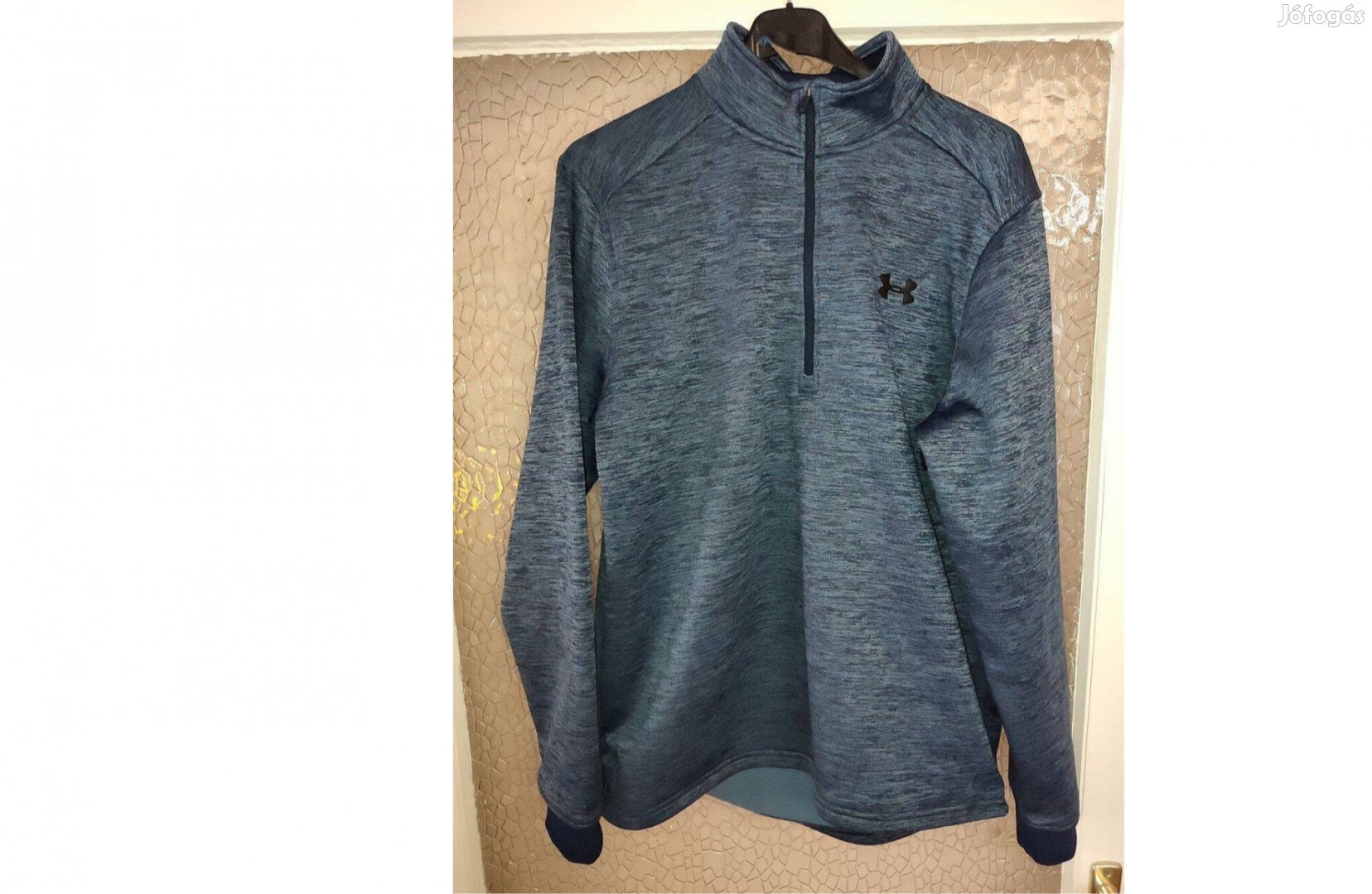 Under Armour sötétszürke eredeti cipzáros nyakú pulóver (63.)