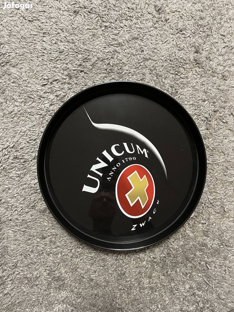 Unicum új, fekete, műanyag tálca 