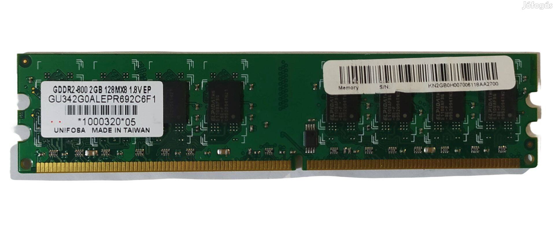 Unifosa 2GB DDR2 800MHz memória