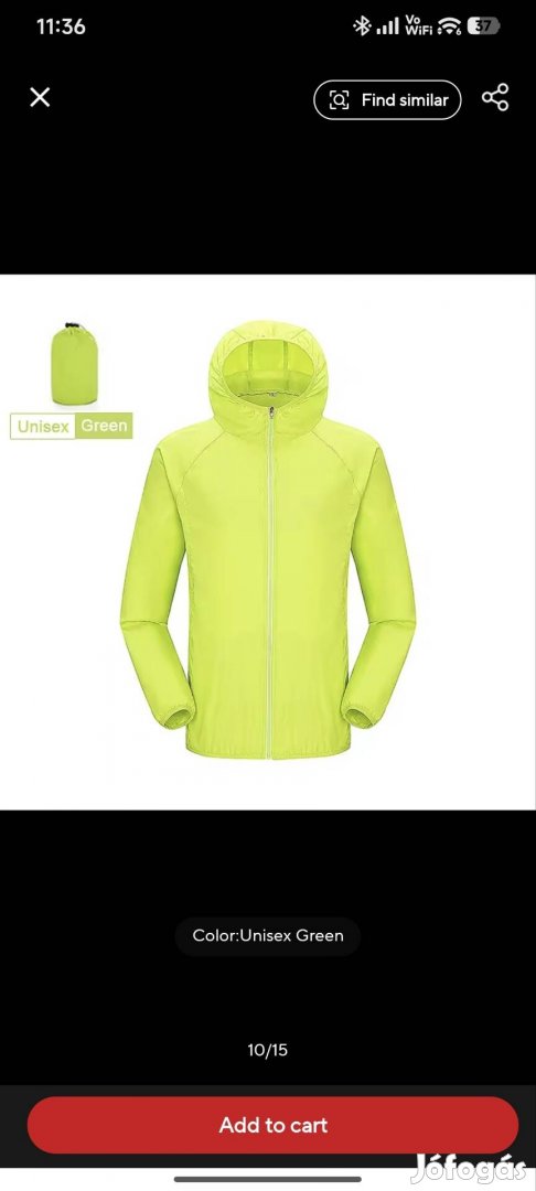 Uniszex szél dzseki XL-es