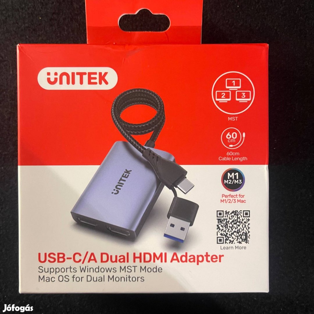 Unitek HDMI multitasking monitor adapter, elosztó