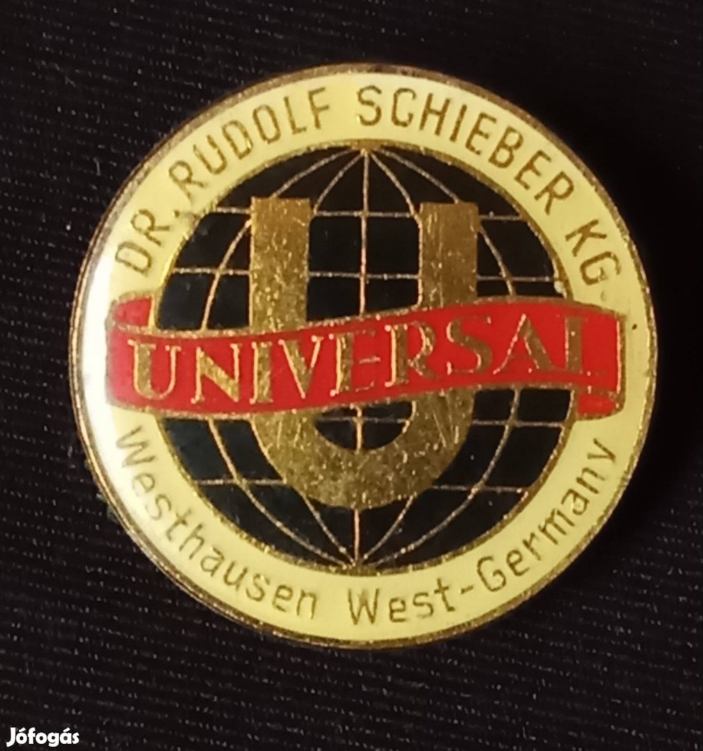 Universal Dr. Rudolf Schieber KG német kitűző 