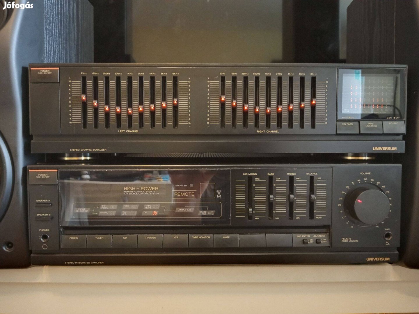 Universum V 4695 "High Power"erősítő + Universum EQ 4695 equalizer