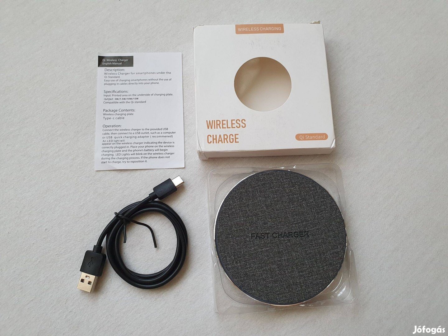 Univerzális 15W vezeték nélküli töltőpad Qi töltő