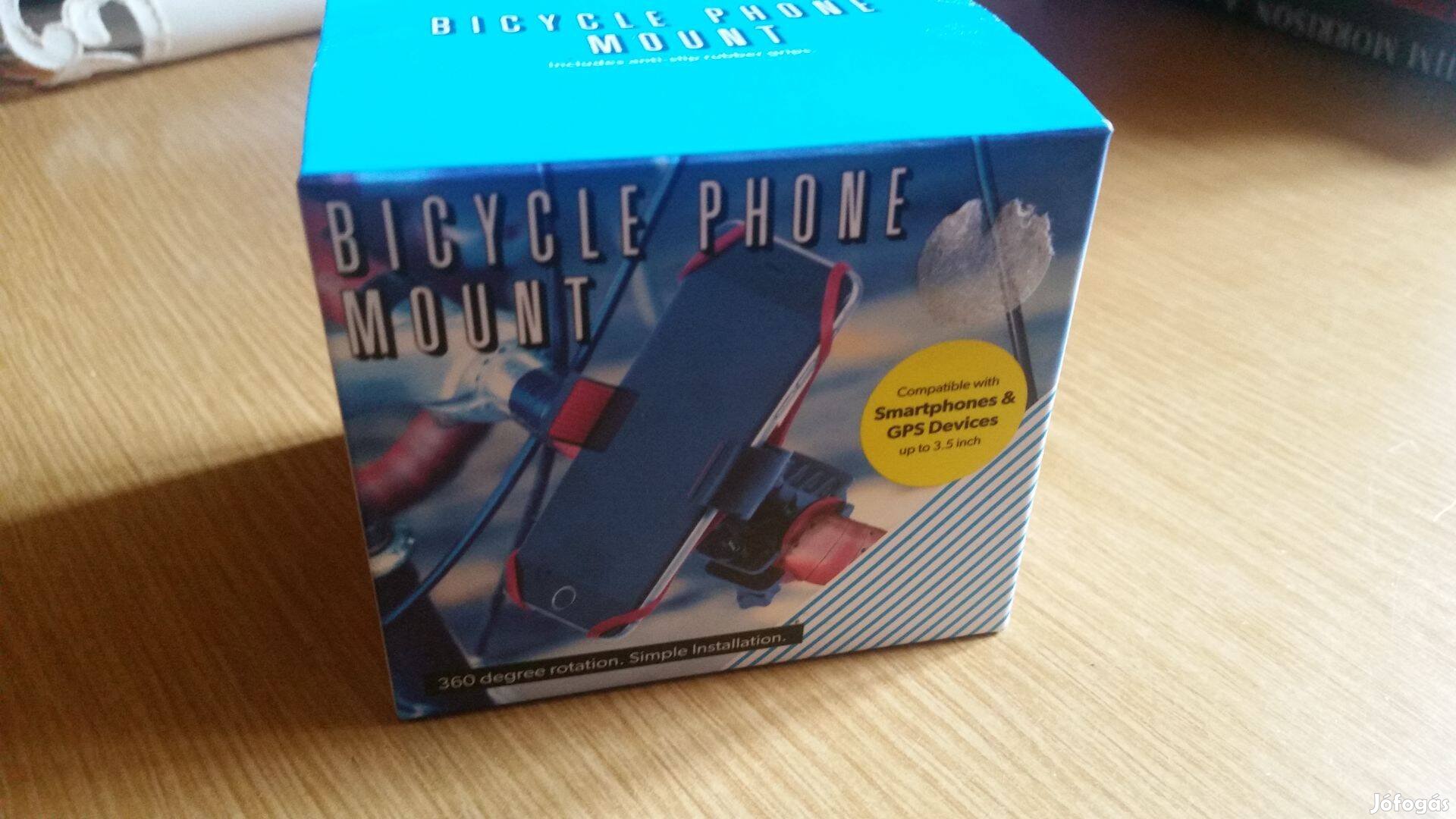 Univerzális, új mobiltelefon tartó konzol kerékpárra - gumiszalaggal