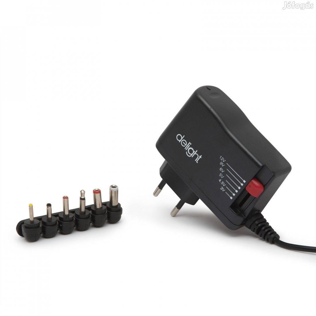 Univerzális állítható feszültségű tápegység + 6 db adapter 2500 mA DC