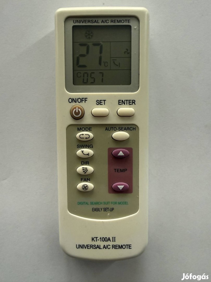 Univerzális klíma távirányító KT-100A