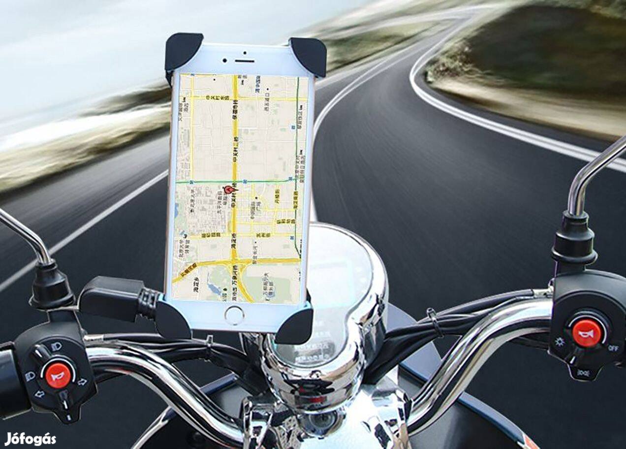 Univerzális telefon, GPS, MP4 tartó Motorkerékpár kormányra, tükörhöz