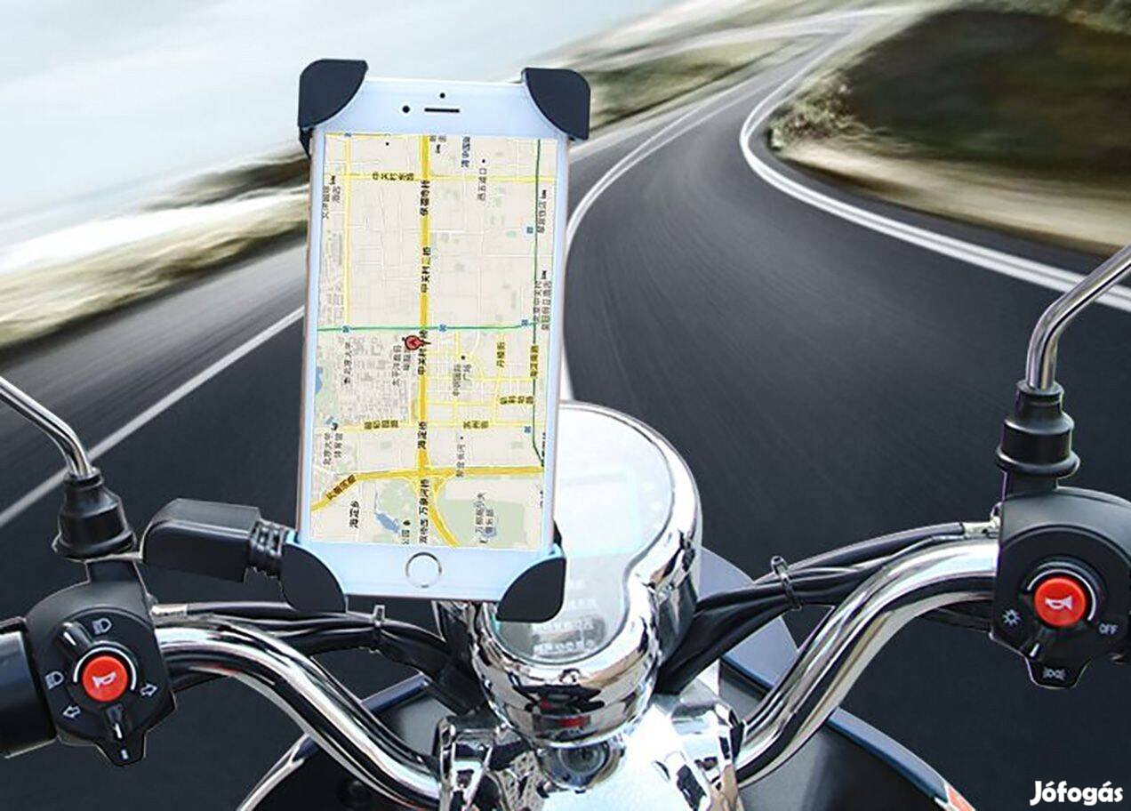 Univerzális telefon, GPS, MP4 tartó Motorkerékpár kormányra, tükörhöz