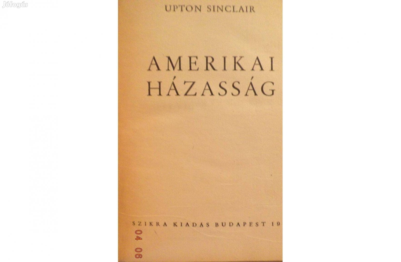 Upton Sinclair: Amerikai házasság