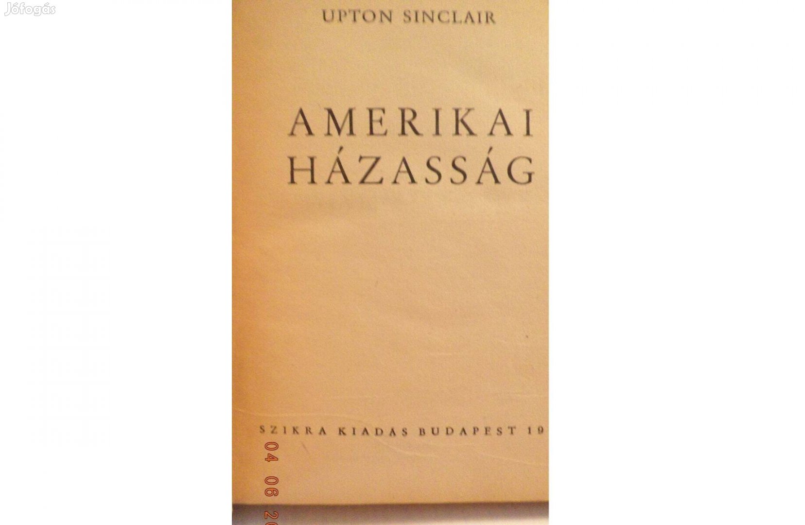 Upton Sinclair: Amerikai házasság