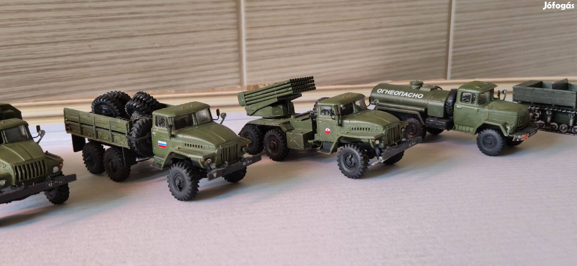 Ural,Zil 172 méretű egyedi katonai jármű makettek