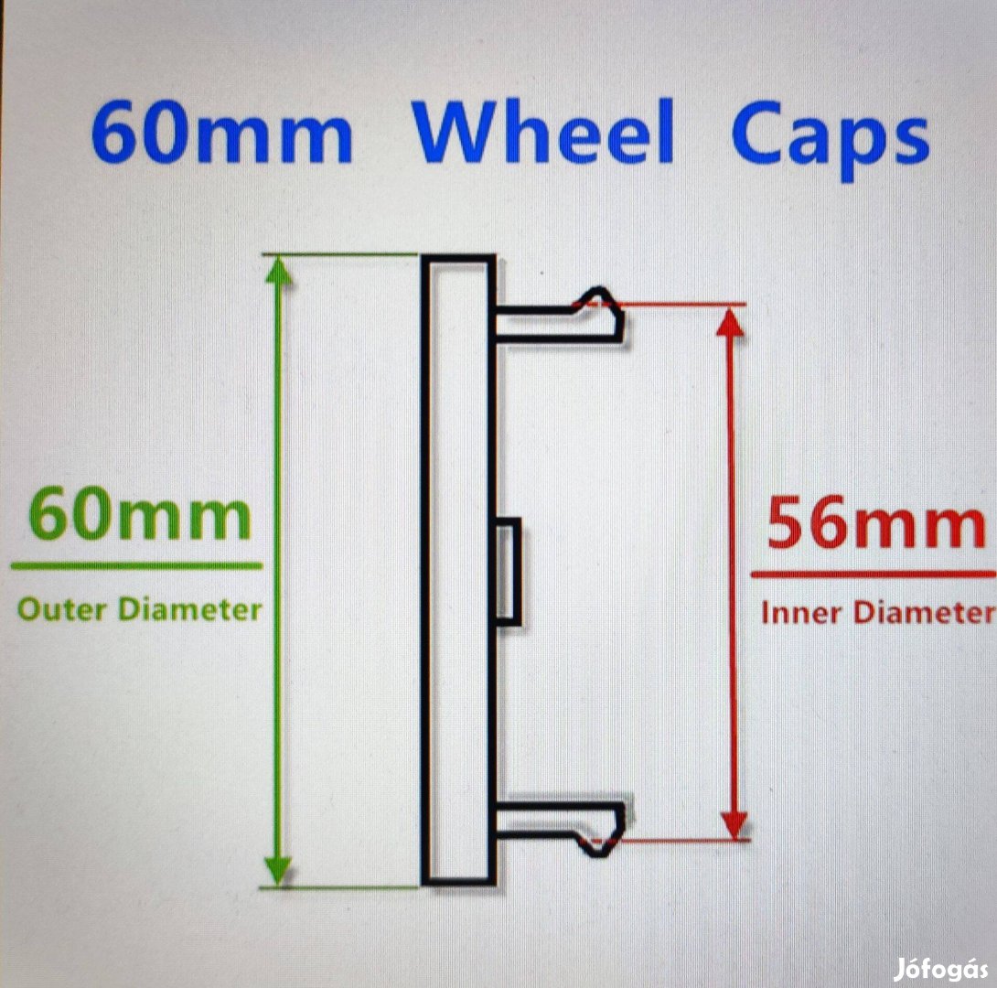 Üres 60 mm-es új felni közép (felnikupak) eladó