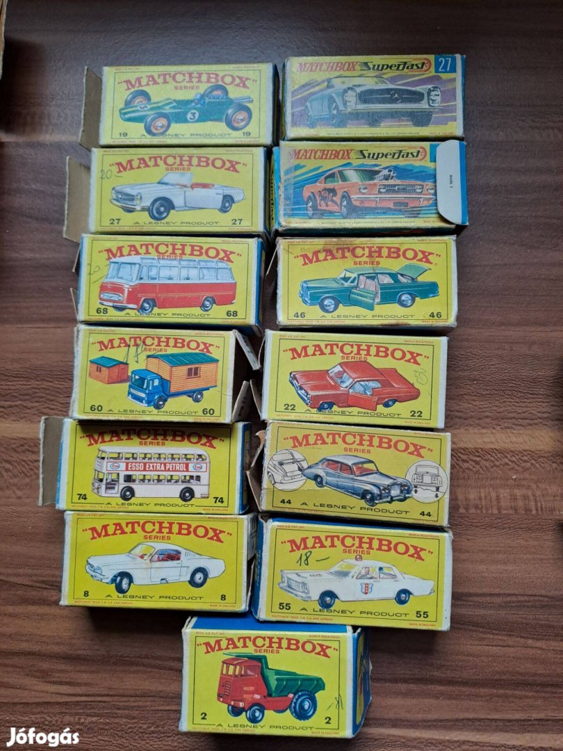 Üres Matchbox dobozok