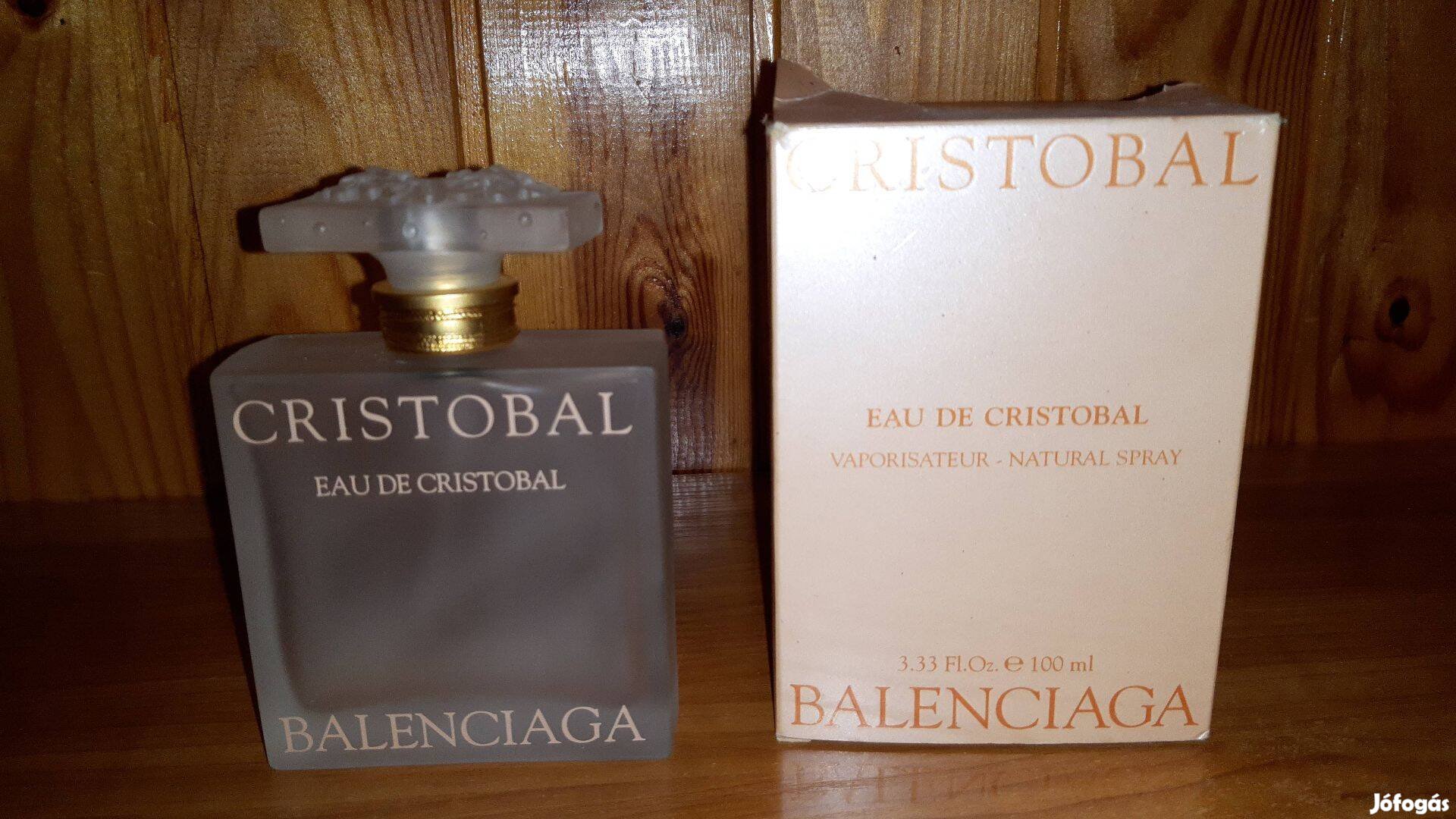 Üres parfüm üveg, Balenciaga Eau de Cristobal