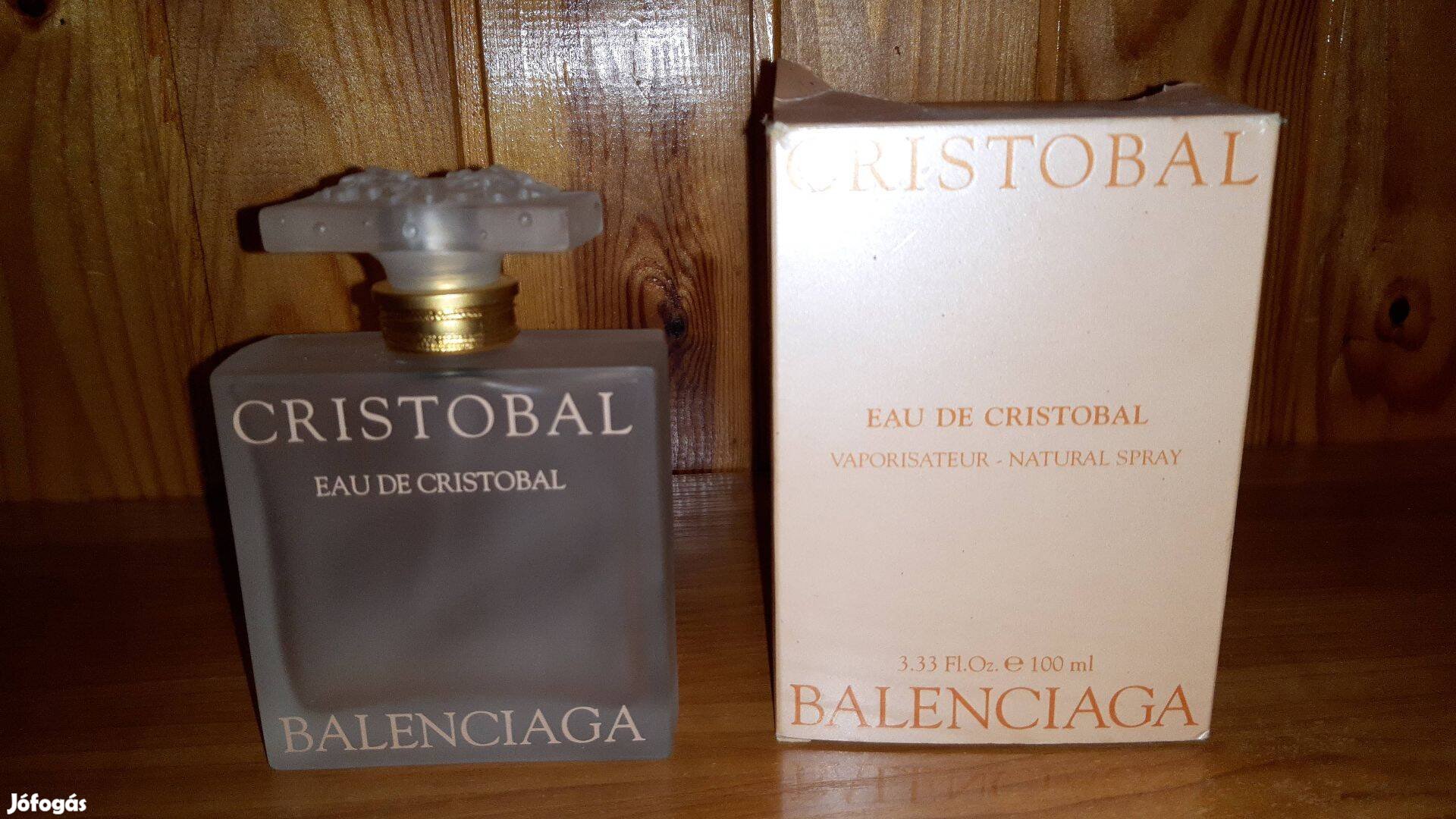 Üres parfüm üveg, Balenciaga Eau de Cristobal