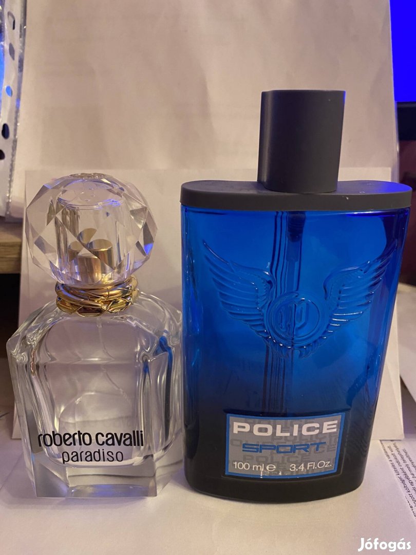 Üres parfümös üvegek - Roberto Cavalli, Police