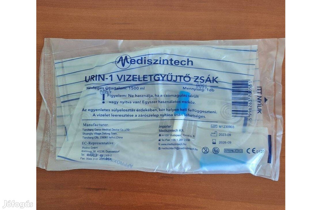 Urin-1 vizeletgyűjtő zsák, 1,5 literes eladó