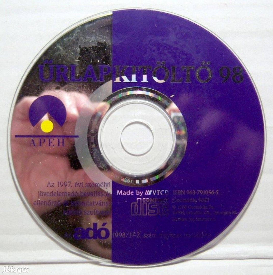 Űrlapkitöltő 98 (CD) jogtiszta (erősen karcos)