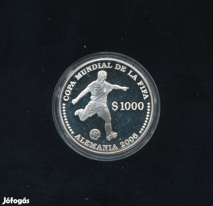 Uruguay 1.000 peso 2003, ezüst érme Labdarúgó-világbajnokság 2006