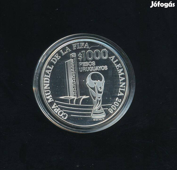 Uruguay 1.000 peso 2005, ezüst érme Labdarúgó-világbajnokság 2006