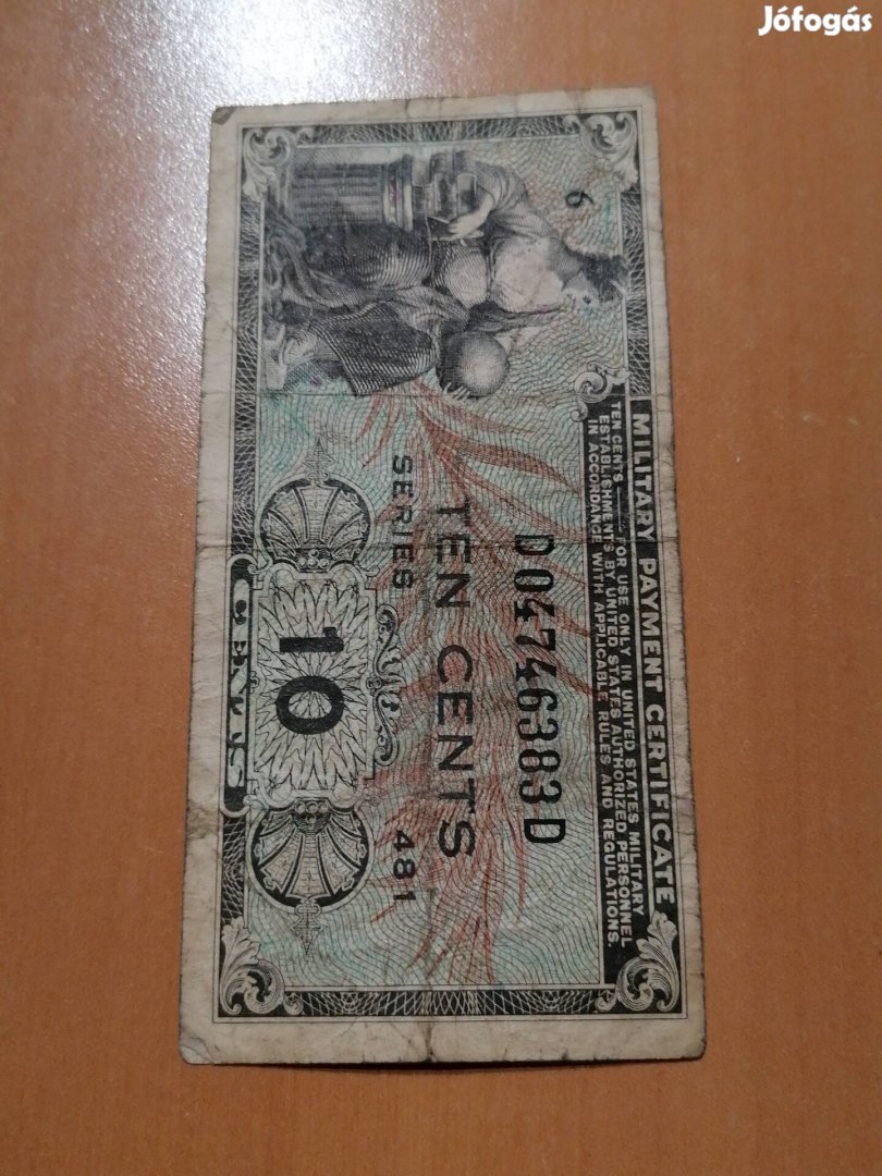 Usa katonai 10 cent 