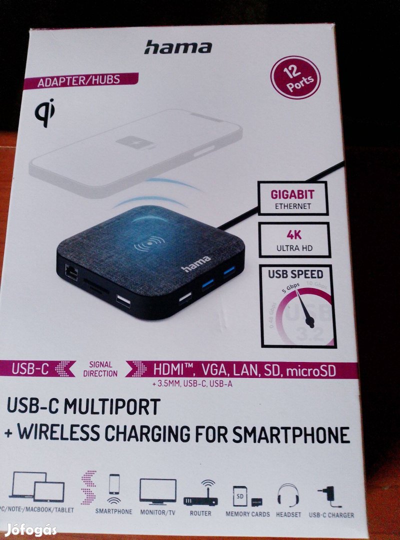 Usb-c multiport, usb3, hdmi , vga, lan, sdcard. eladó
