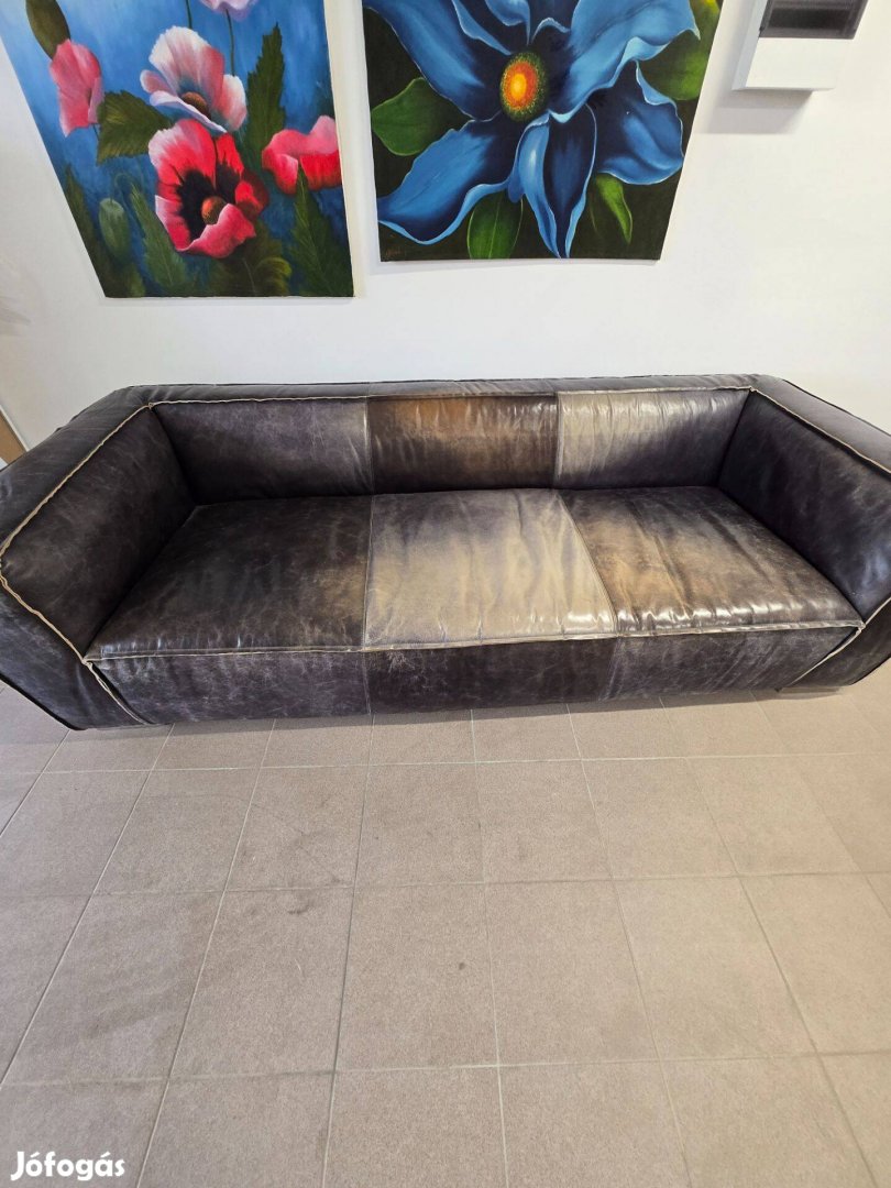Used eredeti bőrkanapé antracit eladó