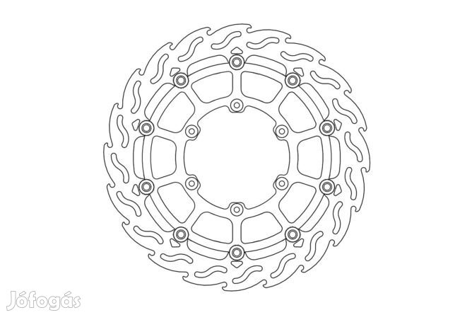 Úszó Fék Tárcsa Moto Master Flame Supermoto Racing 320mm fekete GasGas