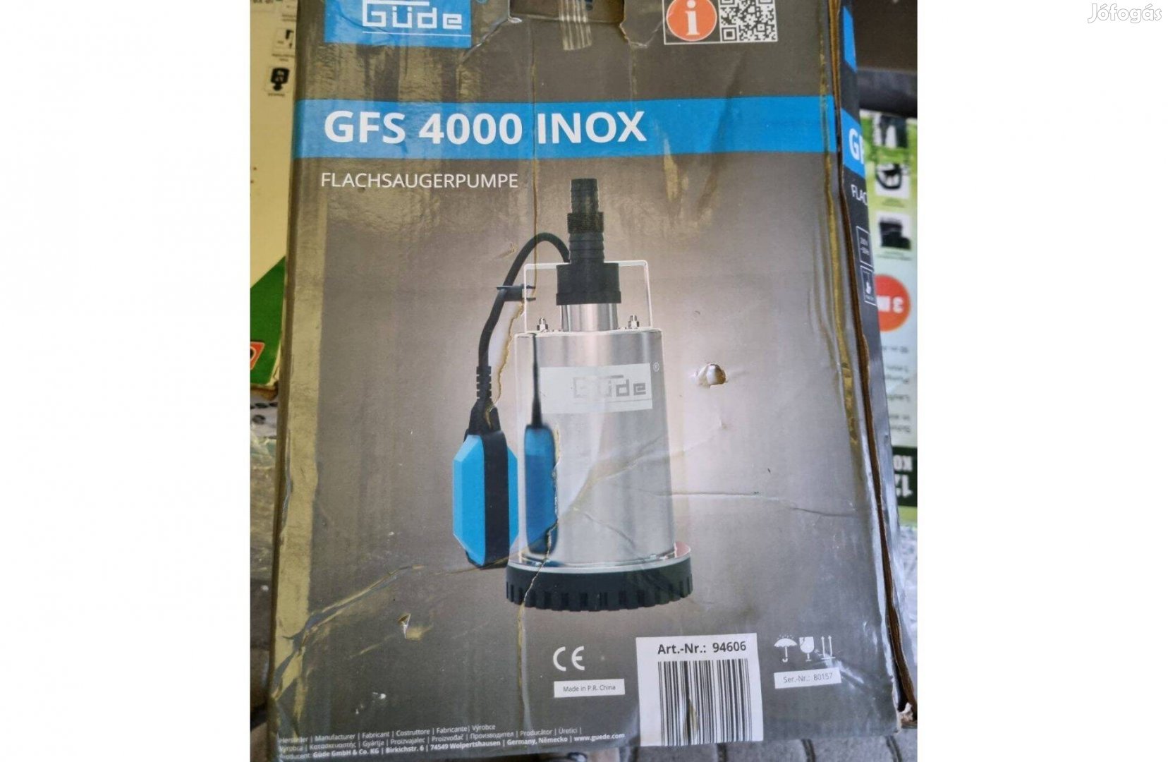 Úszó automatával, Inox szivattyú, sekély víz szivattyú 400W teljesítmé