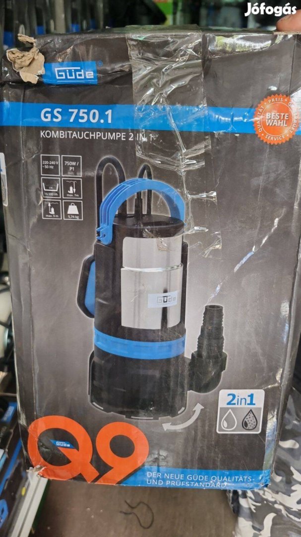 Úszókapcsolóval, 750W-os teljesítménnyel szennyvízszivattyú, garancia