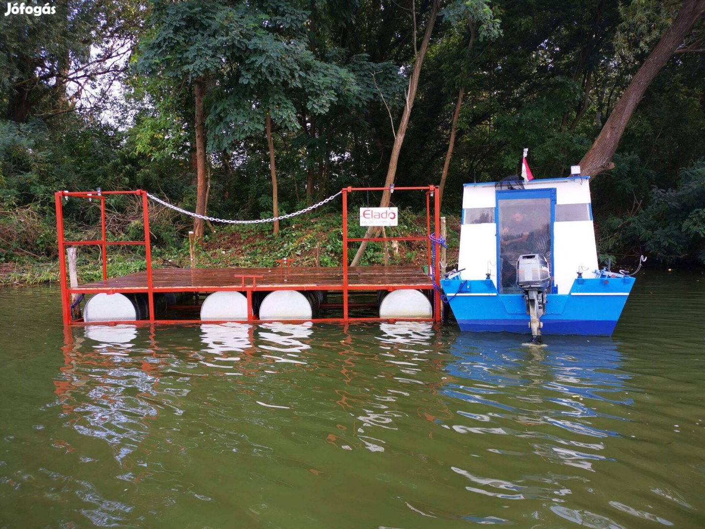 Úszóstég 4x2,5 méteres a Tisza-tónál eladó!