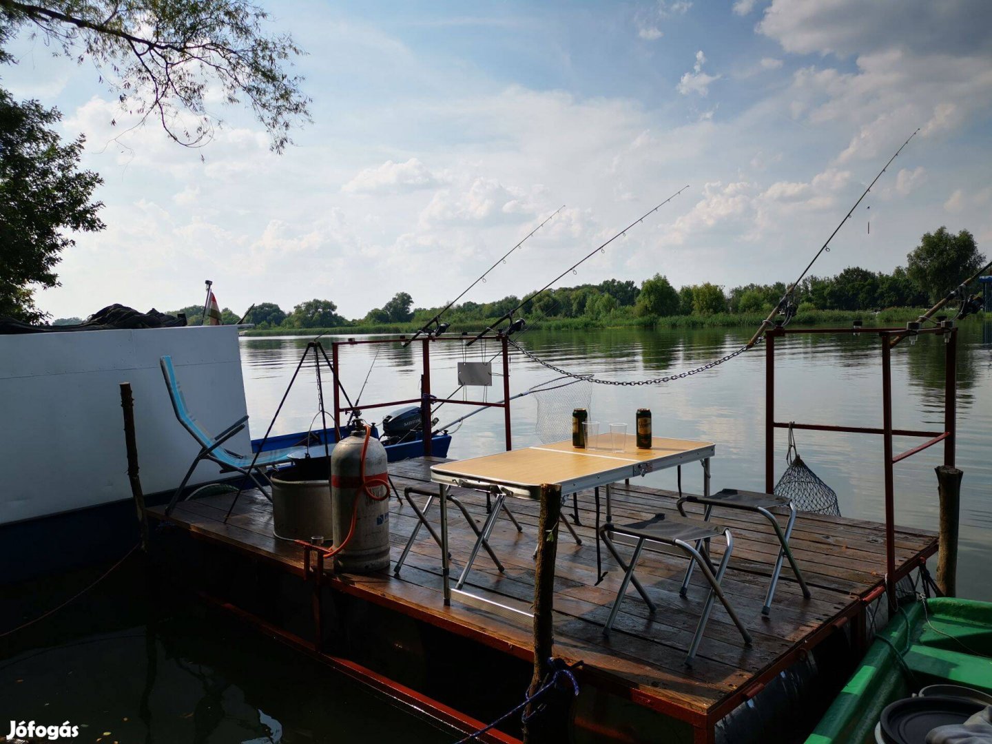 Úszóstég, stég 4x2,5 méteres, teljesen felújított a Tisza-tónál eladó!