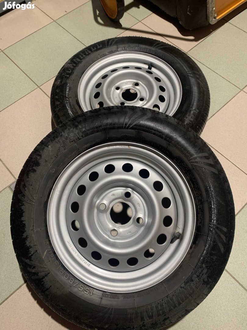 Utánfutó kerék 2 db 13 coll 4x100 155/80