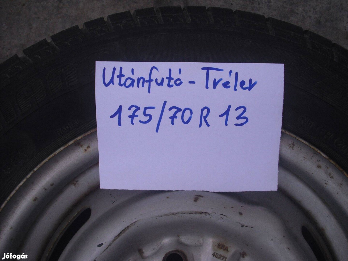 Utánfutó pótkerék 175/70 R 13 5x112-es osztókör