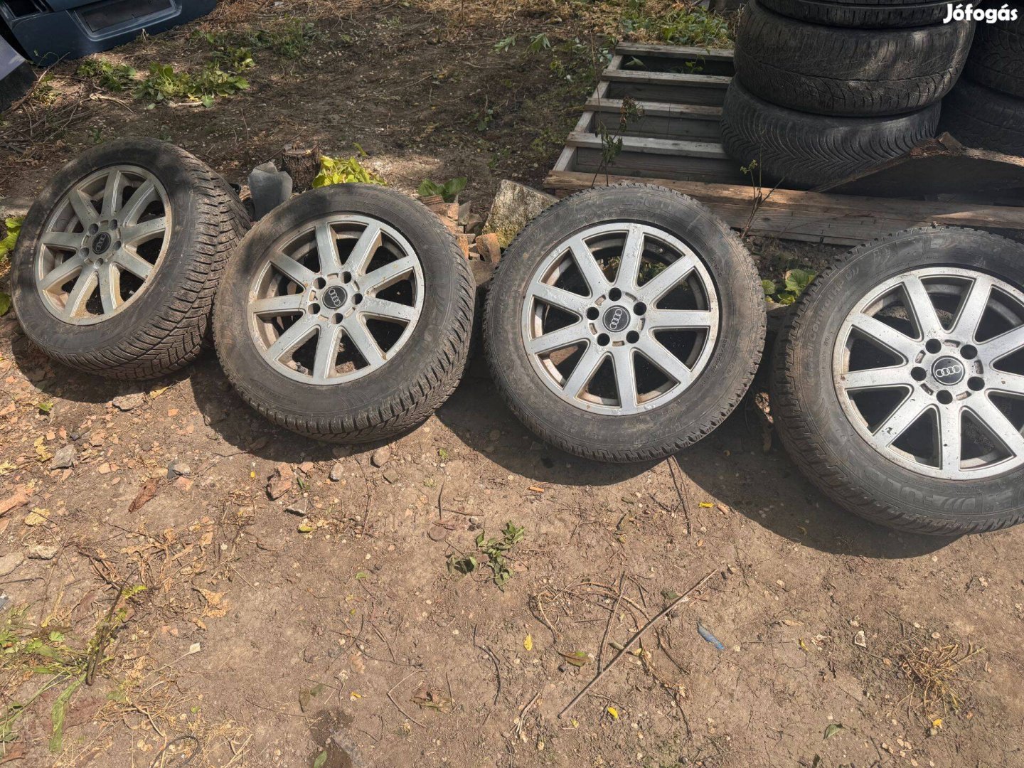 Utángyártot Alufelni garnitúra Audi A6 4F C6 225/55/16 Téligumival