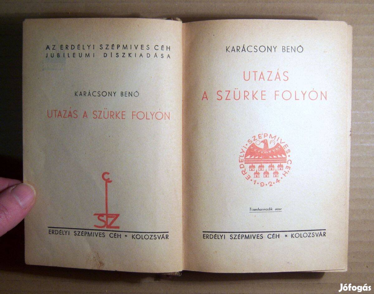 Utazás a Szürke Folyón (Karácsony Benő) 1941 (sérült) 11kép+tartalom