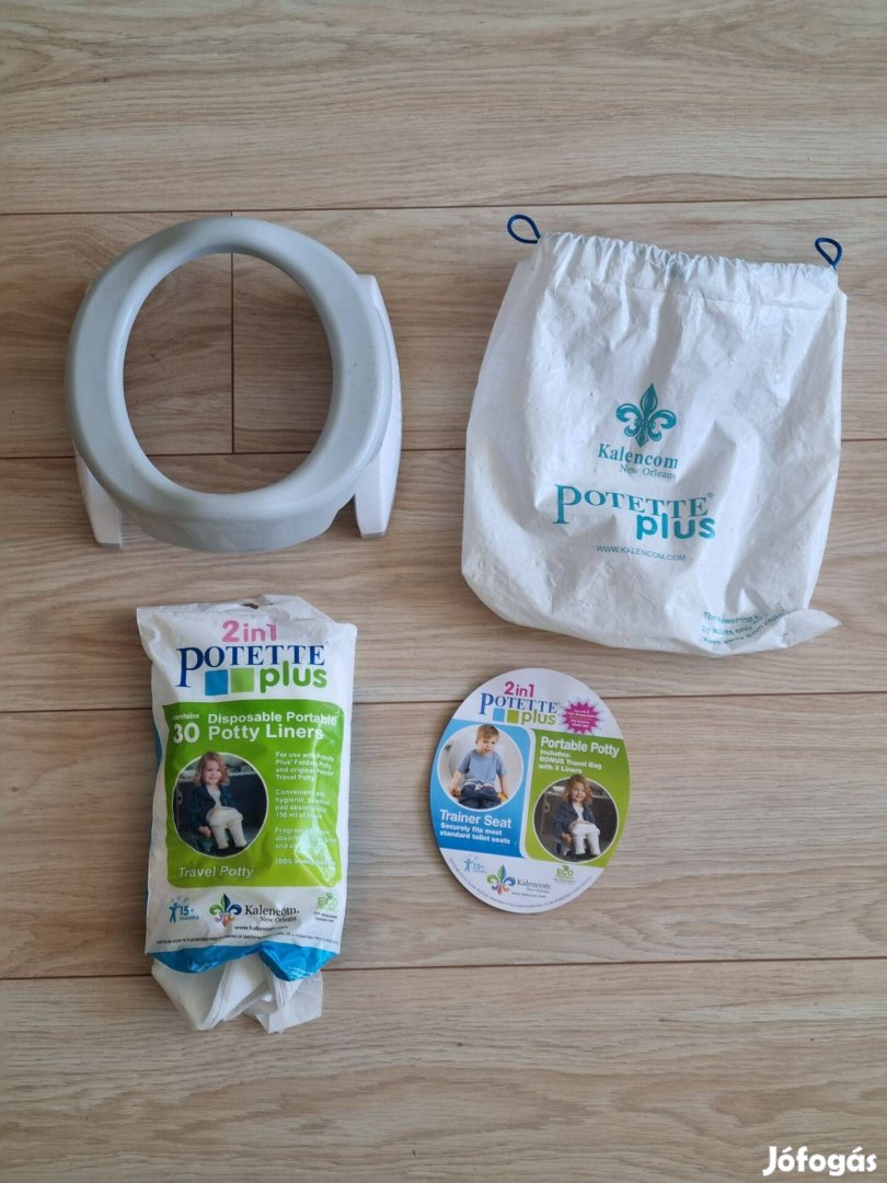 Utazó bili, összecsukható potette plus 27 db zacskó