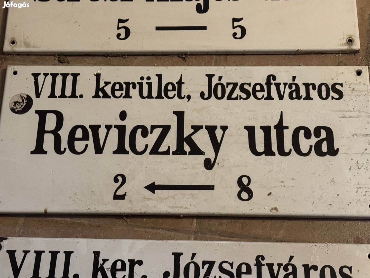 Utca tablak Zomancozott regi utcanev tabla