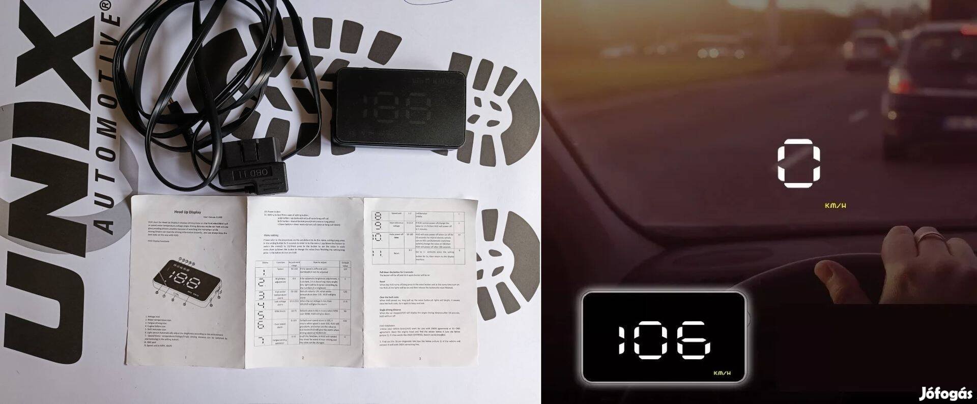 Utólagos HUD - Head Up Display -Új,
