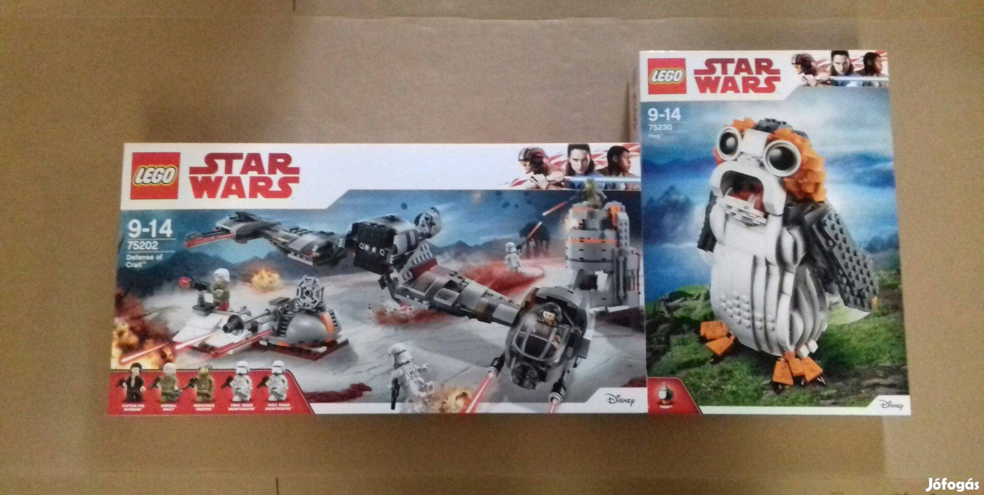 Utolsó Jedik bontatlan Star Wars LEGO 75202 Crait + 75230 Porg Fox.árb