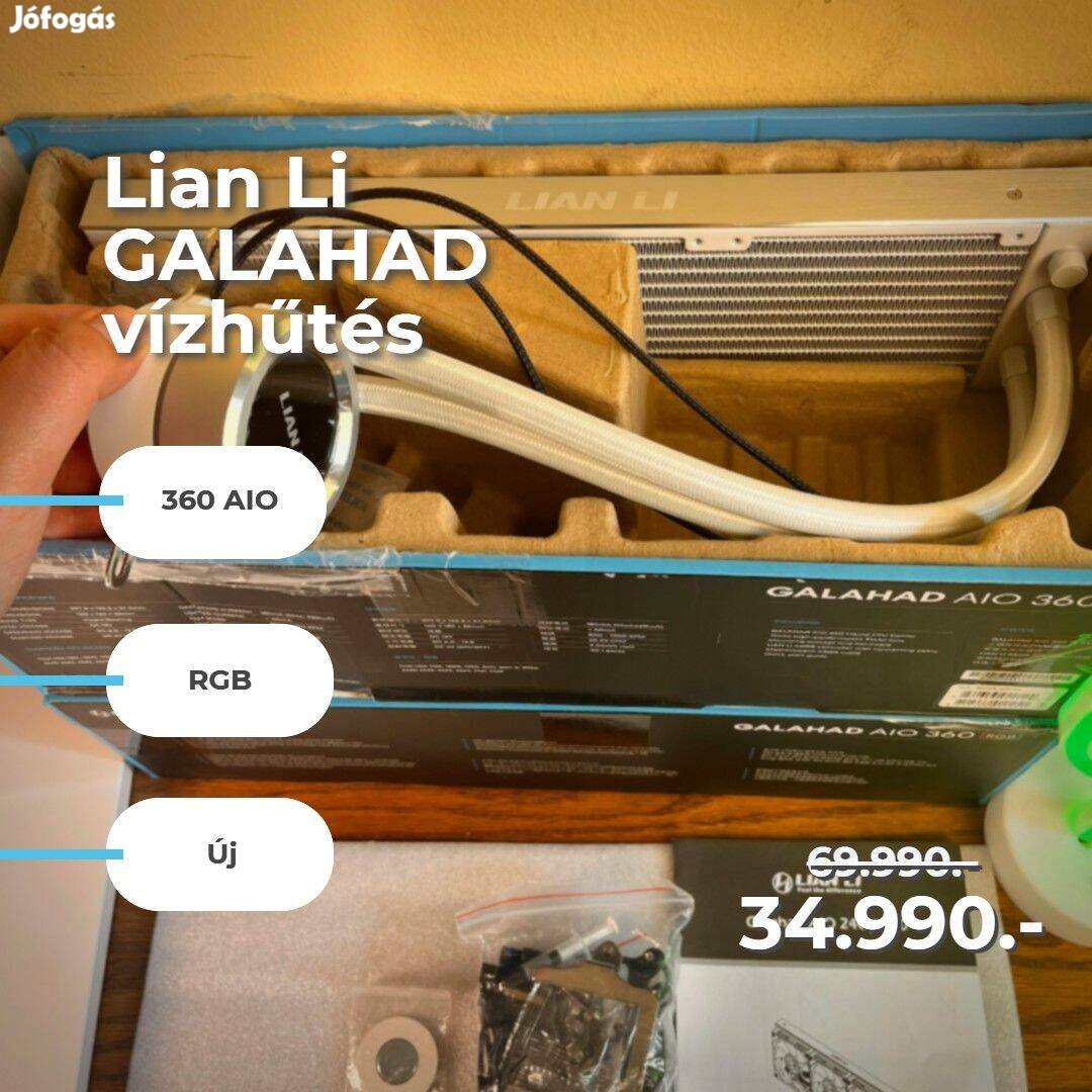 Utolsó darab! Akció, Új! Lian Li Galahad 360 RGB Fehér Vízhűtés