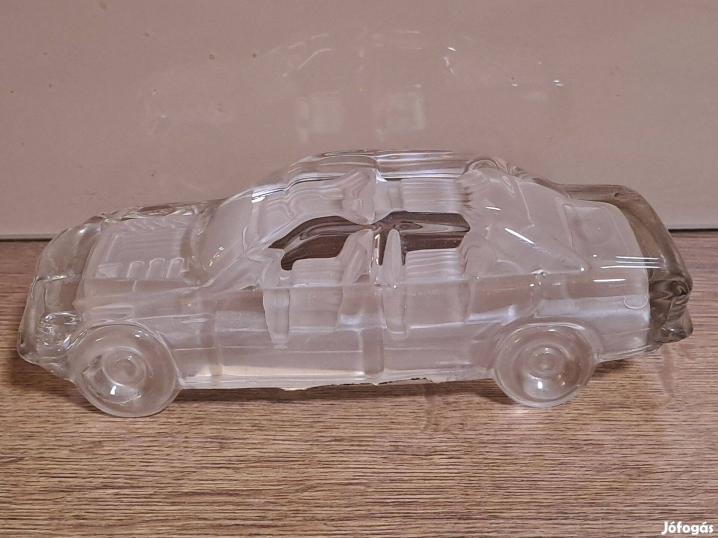 Üveg autó, dísztárgy, Mercedes 190 E