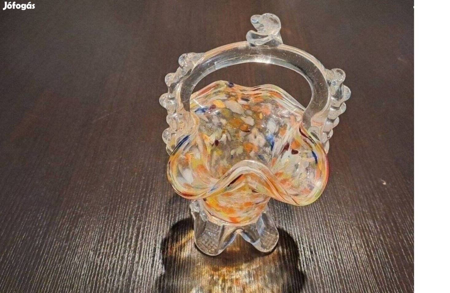 Üveg dekoratív kosárka