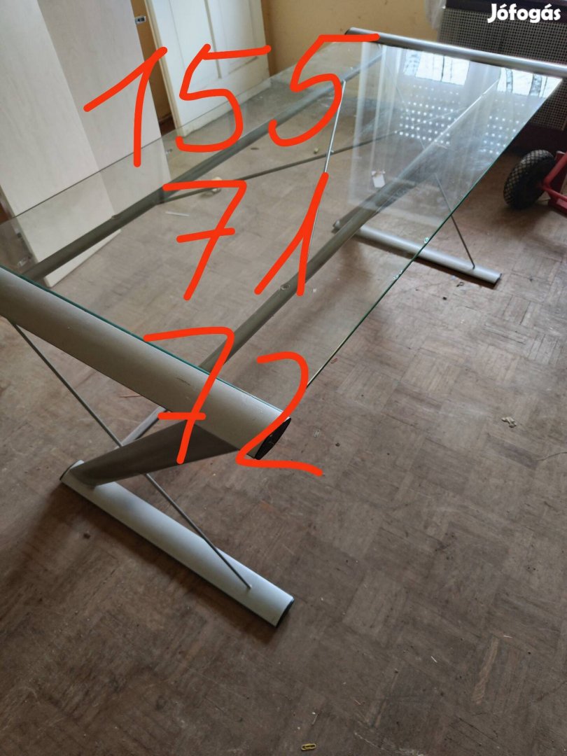 Üveg dolgozó asztal íróasztal eladó